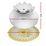 Darrahopens Appliances > Aroma Diffusers & Humidifiers Devanti Aromatherapy Diffuser Aroma Ceramic Essential Oils Air Humidifier Lotus