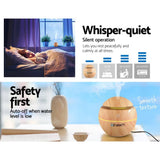 darrahopens Appliances > Aroma Diffusers & Humidifiers Devanti Aromatherapy Diffuser Aroma Essential Oils Air Humidifier LED Light 130ml