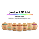 darrahopens Appliances > Aroma Diffusers & Humidifiers Devanti Aromatherapy Diffuser Aroma Essential Oils Air Humidifier LED Light 130ml