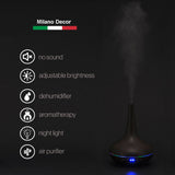 darrahopens Appliances > Aroma Diffusers & Humidifiers Essential Oil Diffuser Ultrasonic Humidifier Aromatherapy LED Light 200ML 3 Oils - Dark Wood Grain