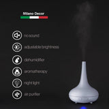 darrahopens Appliances > Aroma Diffusers & Humidifiers Essential Oil Diffuser Ultrasonic Humidifier Aromatherapy LED Light 200ML 3 Oils - Matte Grey