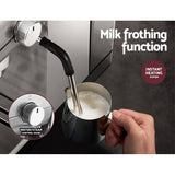 Darrahopens Appliances Devanti Coffee Machine Espresso Maker 20 Bar Milk Frother Cappuccino Latte Cafe