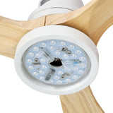 Darrahopens Appliances > Fans Devanti 52'' Ceiling Fan LED Light Remote Control Wooden Blades Timer Fans