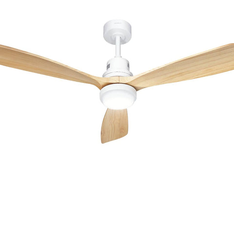 Darrahopens Appliances > Fans Devanti 52'' Ceiling Fan LED Light Remote Control Wooden Blades Timer Fans