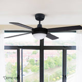darrahopens Appliances > Fans Devanti 52'' Ceiling Fan w/Light w/Remote Timer - Black