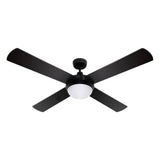 darrahopens Appliances > Fans Devanti 52'' Ceiling Fan w/Light w/Remote Timer - Black