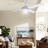 darrahopens Appliances > Fans Devanti 52'' Ceiling Fan w/Light w/Remote Timer - White