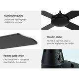 darrahopens Appliances > Fans Devanti 52'' Ceiling Fan w/Remote - Black