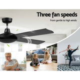 darrahopens Appliances > Fans Devanti 52'' Ceiling Fan w/Remote - Black