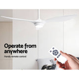 darrahopens Appliances > Fans Devanti 52'' Ceiling Fan With Light Remote DC Motor 3 Blades 1300mm