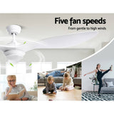 darrahopens Appliances > Fans Devanti 52'' Ceiling Fan With Light Remote DC Motor 3 Blades 1300mm