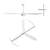 darrahopens Appliances > Fans Devanti 52'' Ceiling Fan With Light Remote DC Motor 3 Blades 1300mm