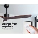 darrahopens Appliances > Fans Devanti 52'' Ceiling Fan With Remote Control Fans 3 Wooden Blades Timer 1300mm
