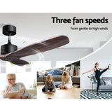 darrahopens Appliances > Fans Devanti 52'' Ceiling Fan With Remote Control Fans 3 Wooden Blades Timer 1300mm