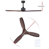 darrahopens Appliances > Fans Devanti 52'' Ceiling Fan With Remote Control Fans 3 Wooden Blades Timer 1300mm