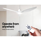 darrahopens Appliances > Fans Devanti 64'' DC Motor Ceiling Fan With Light LED Remote Control Fans 3 Blades