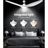 darrahopens Appliances > Fans Devanti 64'' DC Motor Ceiling Fan With Light LED Remote Control Fans 3 Blades