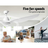 darrahopens Appliances > Fans Devanti 64'' DC Motor Ceiling Fan With Light LED Remote Control Fans 3 Blades