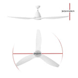 darrahopens Appliances > Fans Devanti 64'' DC Motor Ceiling Fan With Light LED Remote Control Fans 3 Blades