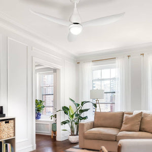 Darrahopens Appliances > Fans Devanti Ceiling Fan DC Motor LED Light Remote Control Ceiling Fans 52'' White