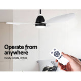 darrahopens Appliances > Fans Devanti Ceiling Fan Light Remote Control Ceiling Fans White 48'' 3 Blades
