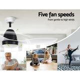 darrahopens Appliances > Fans Devanti Ceiling Fan Light Remote Control Ceiling Fans White 48'' 3 Blades