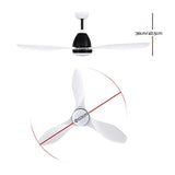 darrahopens Appliances > Fans Devanti Ceiling Fan Light Remote Control Ceiling Fans White 48'' 3 Blades