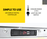 Darrahopens Appliances > Fridges 3-Door Commercial Glass Bar Fridge Beer Cooler Under Counter Wine Fridge 318L