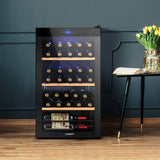 darrahopens Appliances > Fridges Devanti 34 Bottles Wine Cooler Compressor Chiller Beverage Fridge