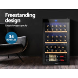 darrahopens Appliances > Fridges Devanti 34 Bottles Wine Cooler Compressor Chiller Beverage Fridge