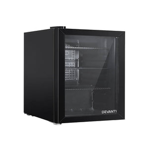 darrahopens Appliances > Fridges Devanti 46L Glass Door Bar Fridge Mini Countertop Freezer Fridges Bottle Cooler