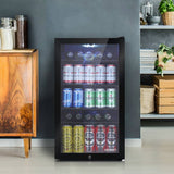 darrahopens Appliances > Fridges Devanti 98L Bar Fridge Glass Door Mini Freezer Fridges Countertop Beverage Commercial