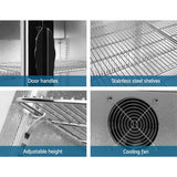 darrahopens Appliances > Fridges Devanti Bar Fridge 2 Glass Door Commercial Display Freeer Drink Beverage Cooler Black