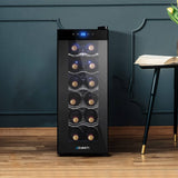 darrahopens Appliances > Fridges Devanti Wine Cooler 12 Bottle Thermoelectric Fridge Storage Chiller
