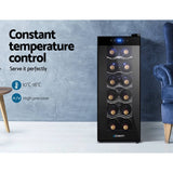 darrahopens Appliances > Fridges Devanti Wine Cooler 12 Bottle Thermoelectric Fridge Storage Chiller