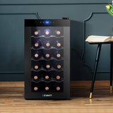 darrahopens Appliances > Fridges Devanti Wine Cooler 18 Bottles Glass Door Beverage Cooler Thermoelectric Fridge Black
