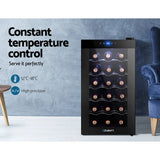 darrahopens Appliances > Fridges Devanti Wine Cooler 18 Bottles Glass Door Beverage Cooler Thermoelectric Fridge Black