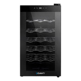 darrahopens Appliances > Fridges Devanti Wine Cooler 18 Bottles Glass Door Beverage Cooler Thermoelectric Fridge Black