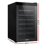 darrahopens Appliances > Fridges Devanti Wine Cooler 28 Bottles Glass Door Beverage Cooler Thermoelectric Fridge Black