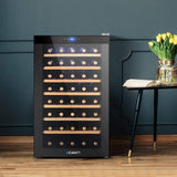 darrahopens Appliances > Fridges Devanti Wine Cooler Compressor Fridge Chiller Storage Cellar 51 Bottle Black