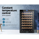 darrahopens Appliances > Fridges Devanti Wine Cooler Compressor Fridge Chiller Storage Cellar 51 Bottle Black