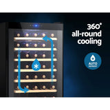 darrahopens Appliances > Fridges Devanti Wine Cooler Compressor Fridge Chiller Storage Cellar 51 Bottle Black