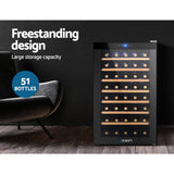 darrahopens Appliances > Fridges Devanti Wine Cooler Compressor Fridge Chiller Storage Cellar 51 Bottle Black