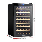darrahopens Appliances > Fridges Devanti Wine Cooler Compressor Fridge Chiller Storage Cellar 51 Bottle Black