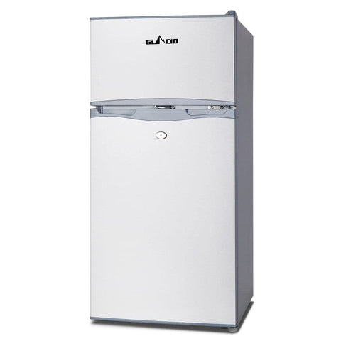 darrahopens Appliances > Fridges Glacio 100L Portable Fridge Bar Freezer Cooler Upright 12V/24V/240V Caravan Car Silver