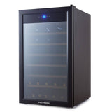 Darrahopens Appliances > Fridges POLYCOOL 128L 51 Bottle Wine Bar Fridge Underbench Cooler Compressor Glass Door, Black