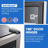 Darrahopens Appliances > Fridges POLYCOOL 51 Bottle Wine Bar Fridge, Under Bench, Glass Door w/ Stainless Steel Frame, Sliding Shelves, Silver