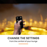 Darrahopens Appliances > Heaters CARSON 100cm Electric Fireplace Heater Wall Mounted 1800W Stove with Log Flame Effect