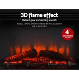 darrahopens Appliances > Heaters Devanti 2000W Electric Fireplace | Black MDF Mantle with Realistic 3D Flame | Fast Australian Heating| Darrahopens