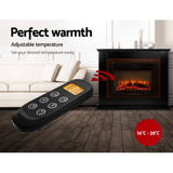 darrahopens Appliances > Heaters Devanti 2000W Electric Fireplace | Black MDF Mantle with Realistic 3D Flame | Fast Australian Heating| Darrahopens